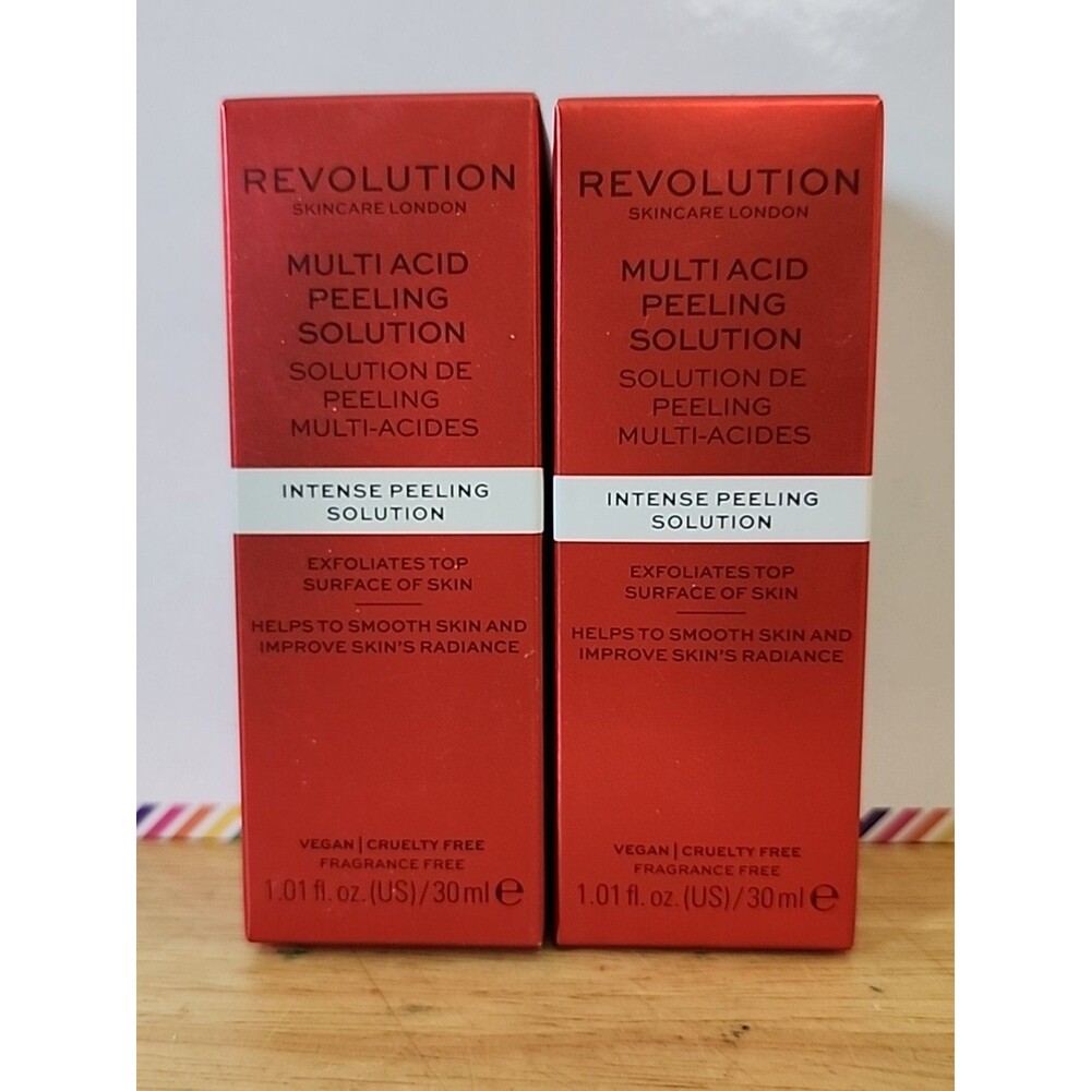 REVOLUTION Skincare Multi Acid  Intense Peeling Solution  30 mL Pack Of 2 NIB